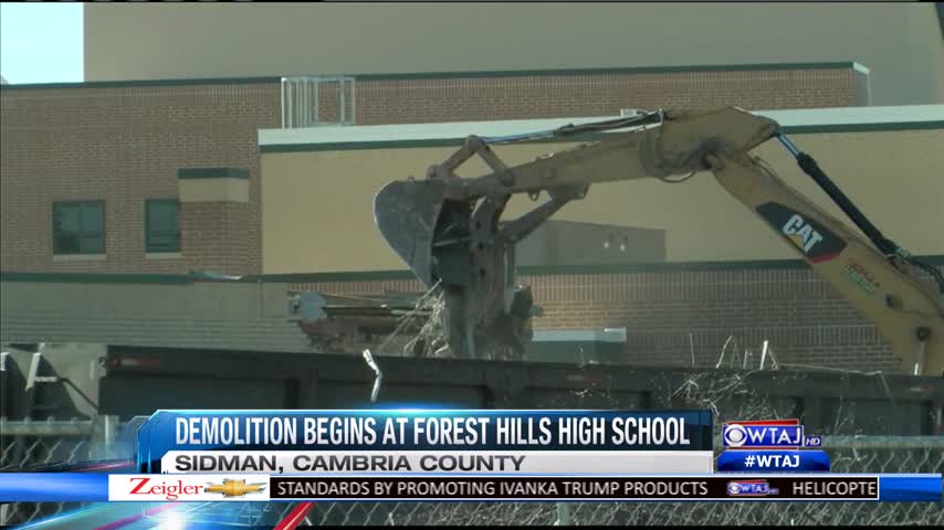 Demolition begins on old Forest Hills High School