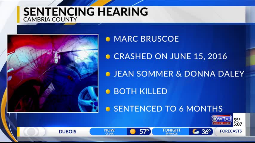 Bruscoe sentenced in fatal car crash