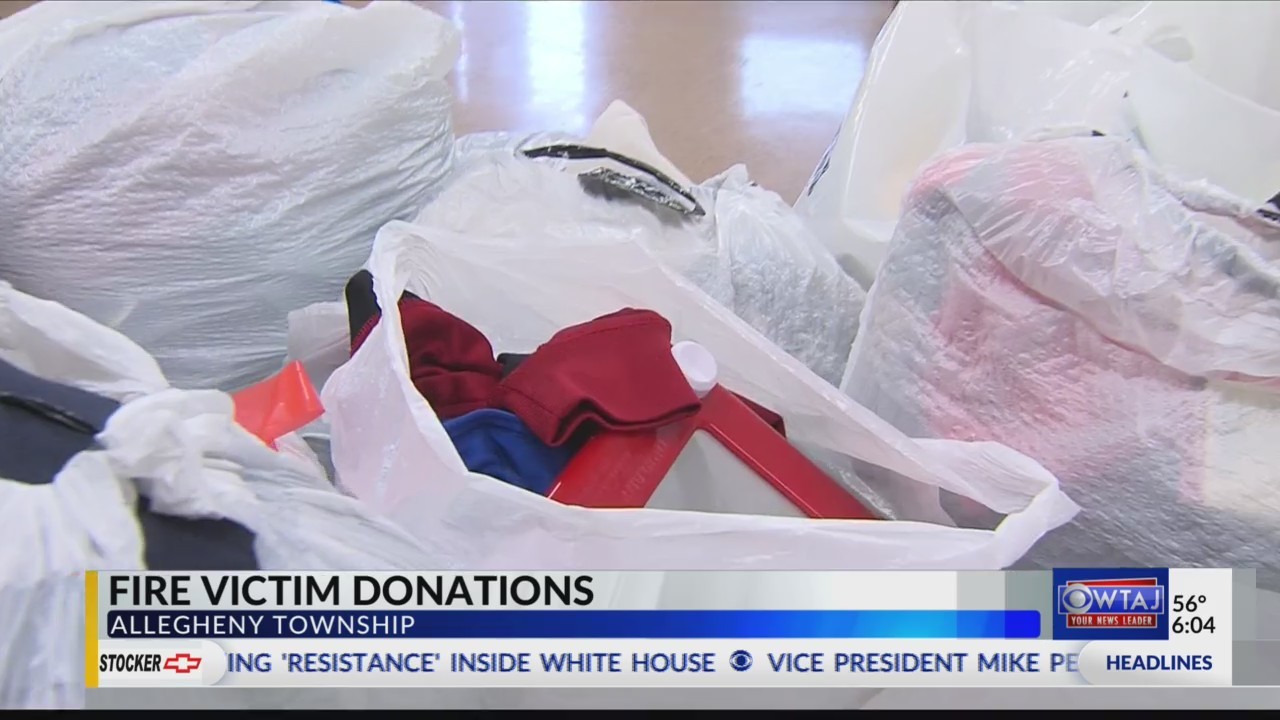 Fire victim donations