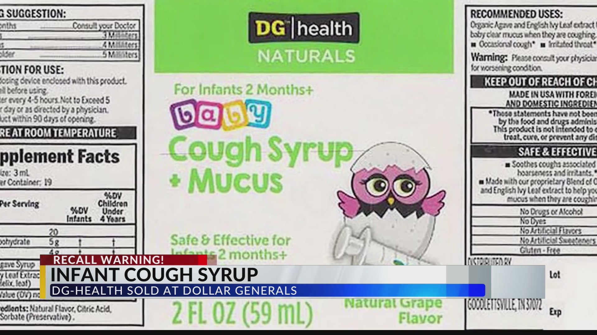 Cough syrup recalled