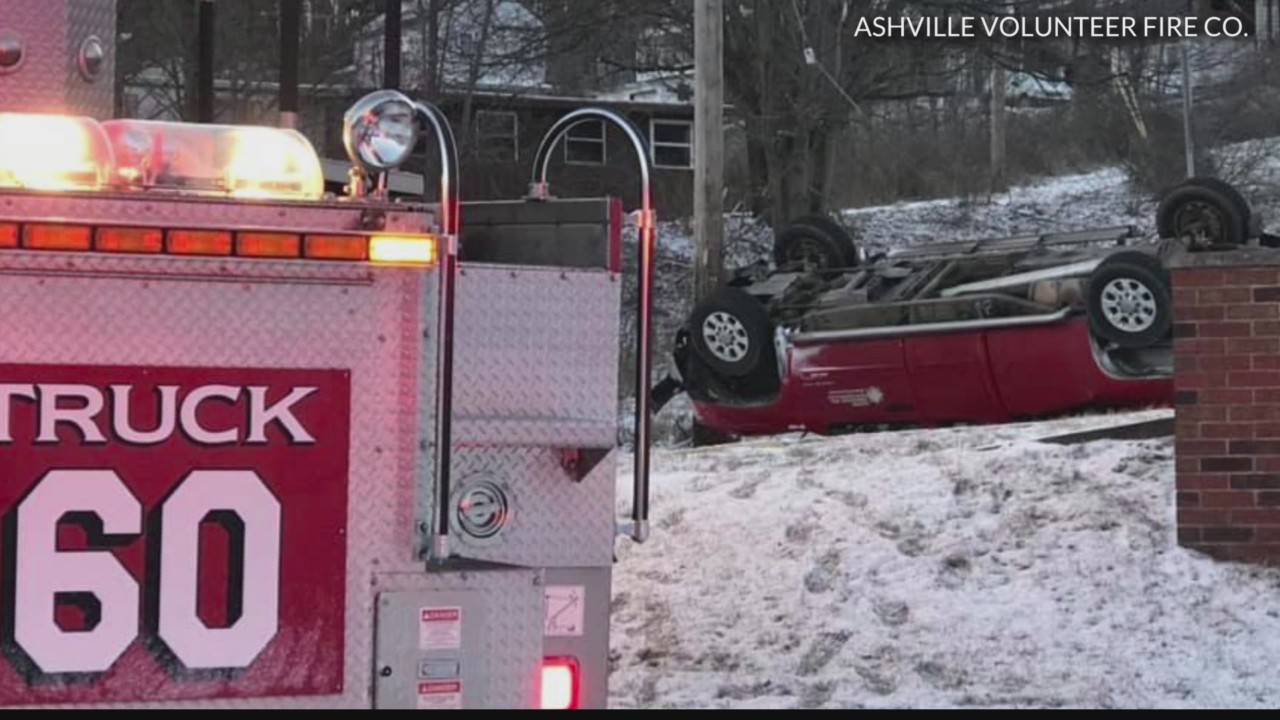 Ashville icy crashes